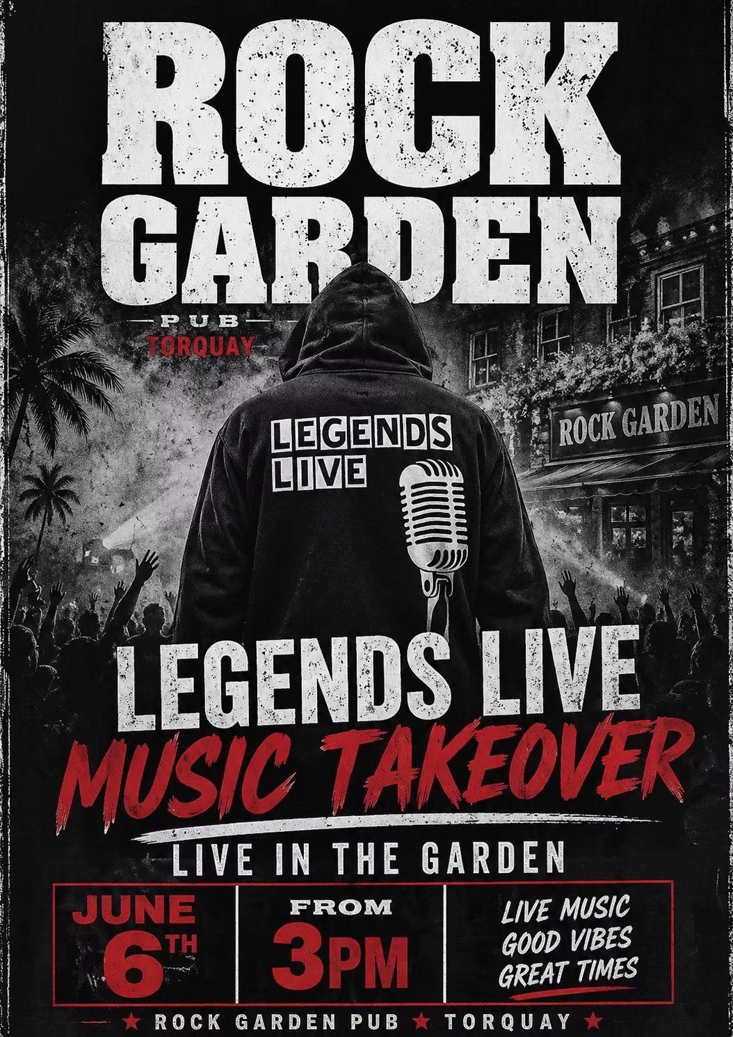 Legends Live Rock Garden heritage event poster